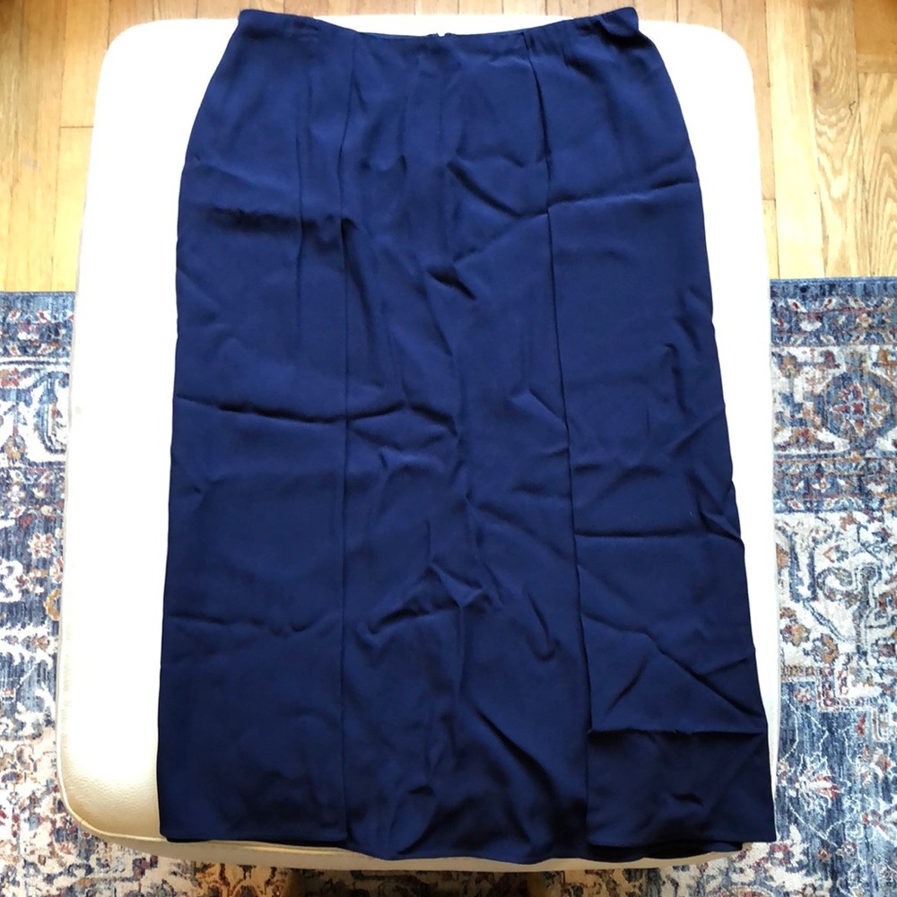 Ralph Lauren navy midi skirt